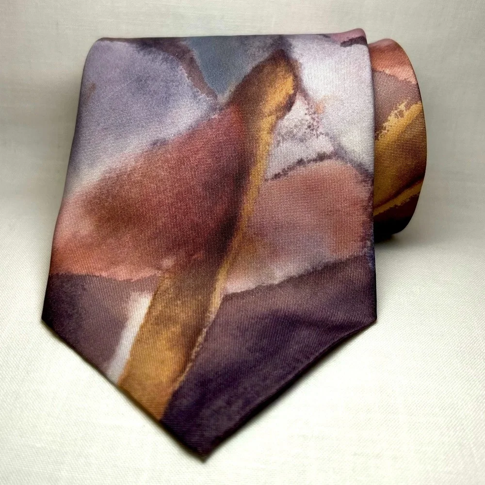 80s 90s Watercolor Aesthetic Silk Tie Retro